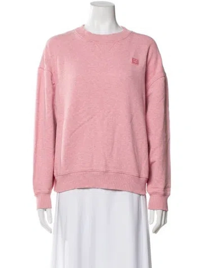 Pre-owned Acne Studios Crew Neck Long Sleeve Sweatshirt In Pink