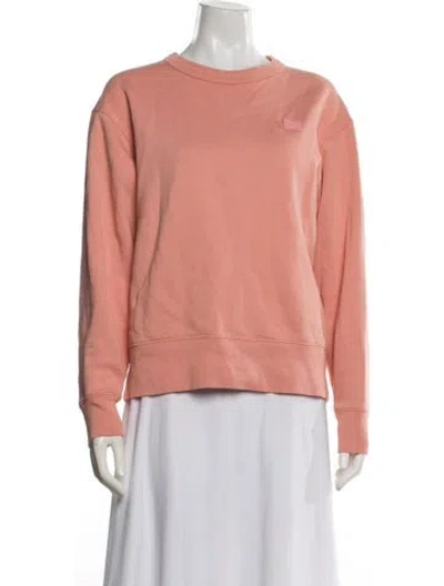 Pre-owned Acne Studios Crew Neck Long Sleeve Sweatshirt In Pink
