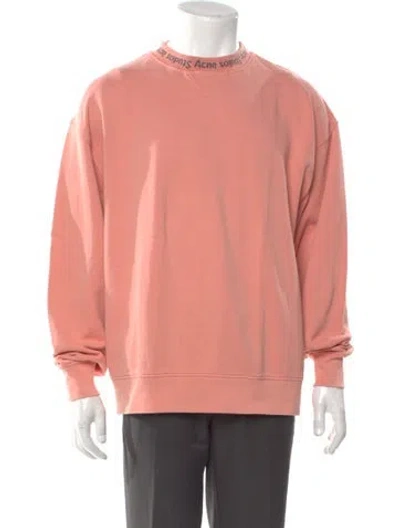 Pre-owned Acne Studios Crew Neck Long Sleeve Sweatshirt In Pink