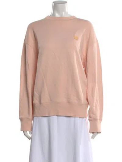 Pre-owned Acne Studios Crew Neck Long Sleeve Sweatshirt In Pink