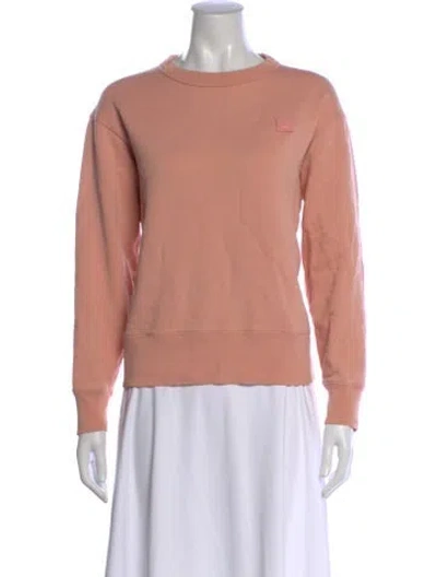 Pre-owned Acne Studios Crew Neck Long Sleeve Sweatshirt In Pink