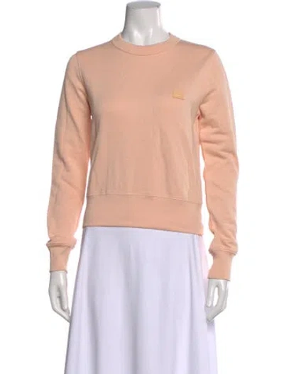 Pre-owned Acne Studios Crew Neck Long Sleeve Sweatshirt In Pink