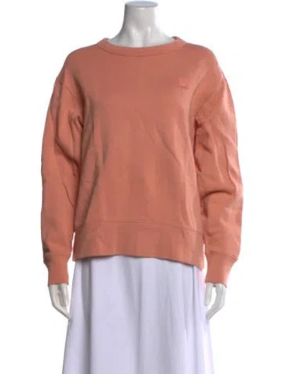 Pre-owned Acne Studios Crew Neck Long Sleeve Sweatshirt In Pink