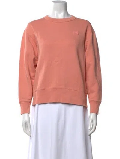 Pre-owned Acne Studios Crew Neck Long Sleeve Sweatshirt In Pink