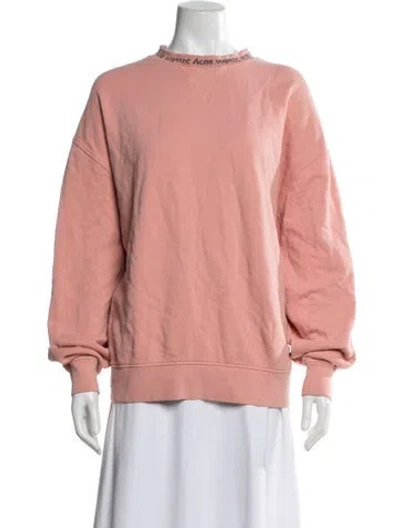Pre-owned Acne Studios Crew Neck Long Sleeve Sweatshirt In Pink