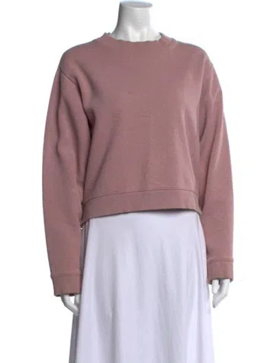 Pre-owned Acne Studios Crew Neck Long Sleeve Sweatshirt In Pink