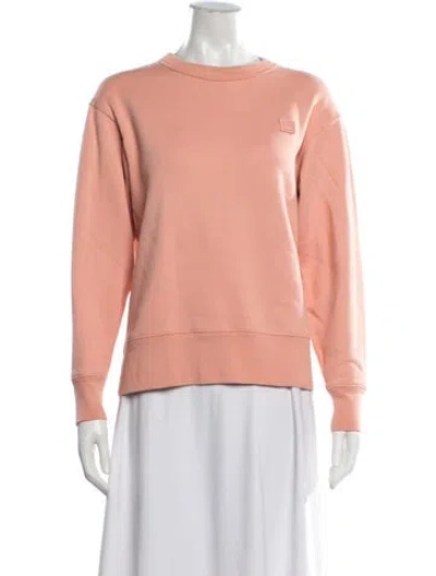 Pre-owned Acne Studios Crew Neck Long Sleeve Sweatshirt In Pink