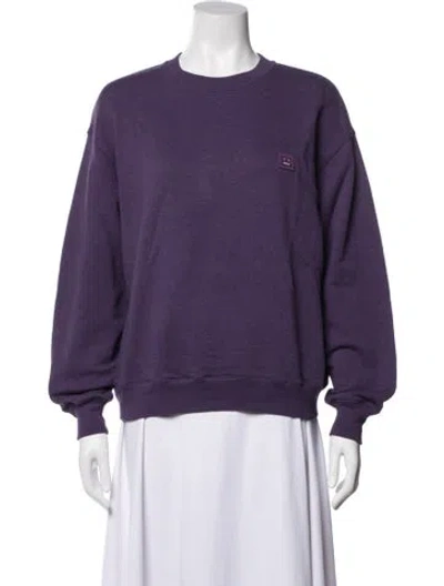 Pre-owned Acne Studios Crew Neck Long Sleeve Sweatshirt In Purple