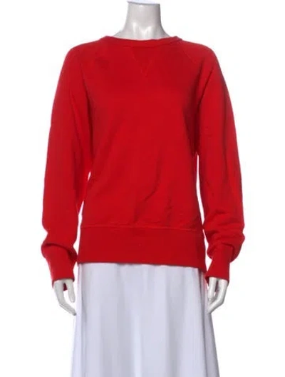 Pre-owned Acne Studios Crew Neck Long Sleeve Sweatshirt In Red