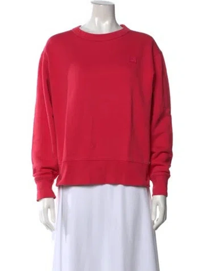 Pre-owned Acne Studios Crew Neck Long Sleeve Sweatshirt In Red
