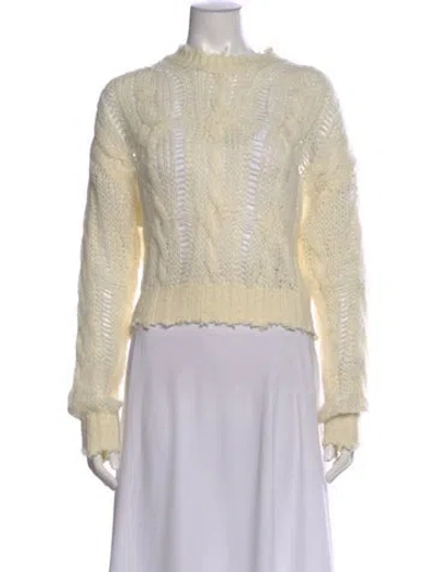 Pre-owned Acne Studios Crew Neck Long Sleeve Sweatshirt In White