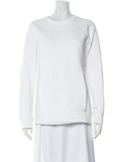 Pre-owned Acne Studios Crew Neck Long Sleeve Sweatshirt In White