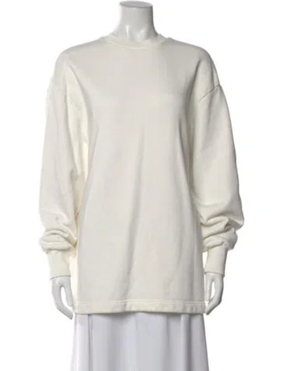 Pre-owned Acne Studios Crew Neck Long Sleeve Sweatshirt In White