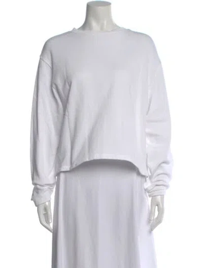 Pre-owned Acne Studios Crew Neck Long Sleeve Sweatshirt In White