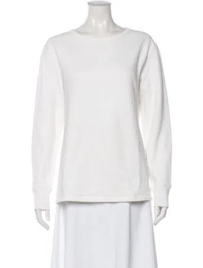 Pre-owned Acne Studios Crew Neck Long Sleeve Sweatshirt In White
