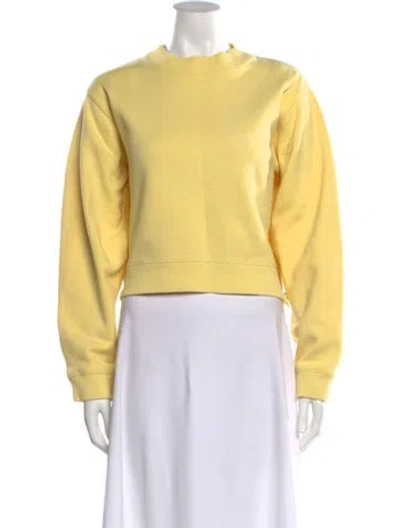 Pre-owned Acne Studios Crew Neck Long Sleeve Sweatshirt In Yellow