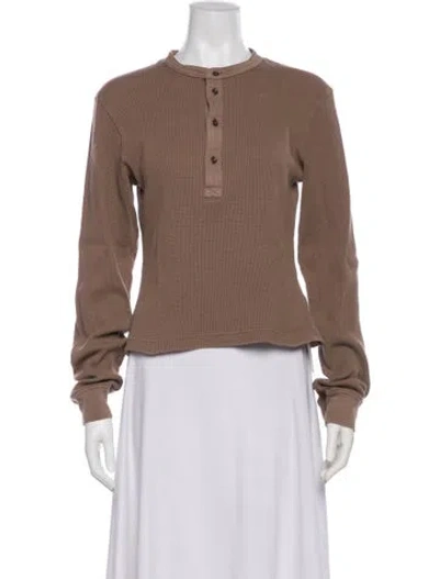 Pre-owned Acne Studios Crew Neck Long Sleeve Top In Neutral