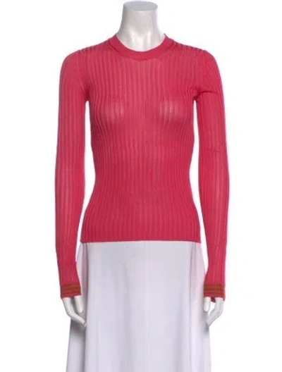 Pre-owned Acne Studios Crew Neck Long Sleeve Top In Pink