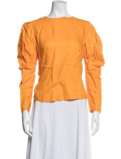 Pre-owned Acne Studios Crew Neck Long Sleeve Top In Yellow