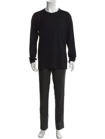 Pre-owned Acne Studios Crew Neck Long Sleeve T-shirt In Black