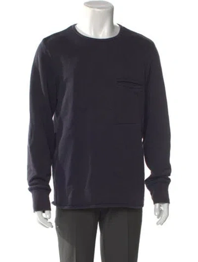 Pre-owned Acne Studios Crew Neck Long Sleeve T-shirt In Blue