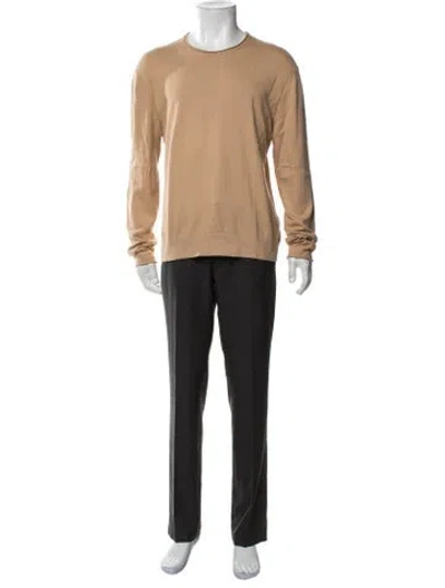 Pre-owned Acne Studios Crew Neck Long Sleeve T-shirt In Brown