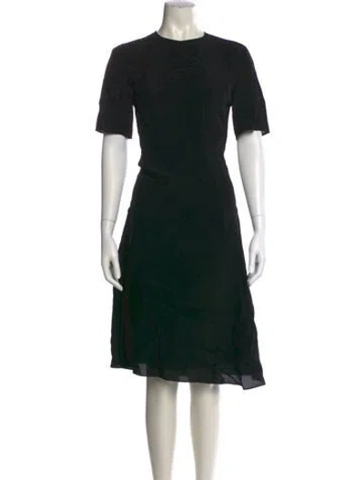 Pre-owned Acne Studios Crew Neck Midi Length Dress In Black