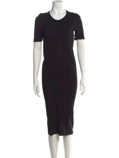 Pre-owned Acne Studios Crew Neck Midi Length Dress In Black