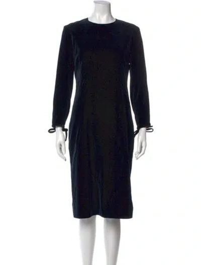 Pre-owned Acne Studios Crew Neck Midi Length Dress In Black