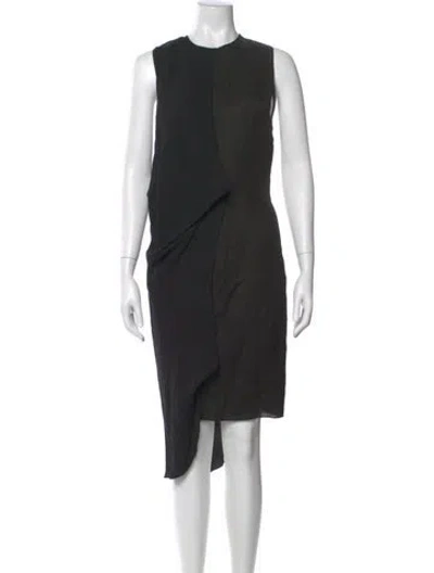 Pre-owned Acne Studios Crew Neck Midi Length Dress In Black