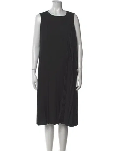 Pre-owned Acne Studios Crew Neck Midi Length Dress In Black
