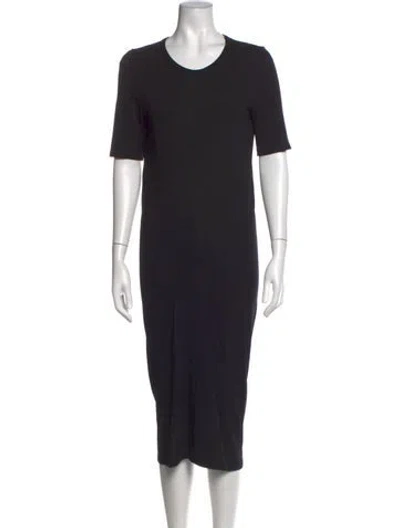 Pre-owned Acne Studios Crew Neck Midi Length Dress In Black