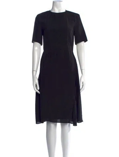 Pre-owned Acne Studios Crew Neck Midi Length Dress In Black