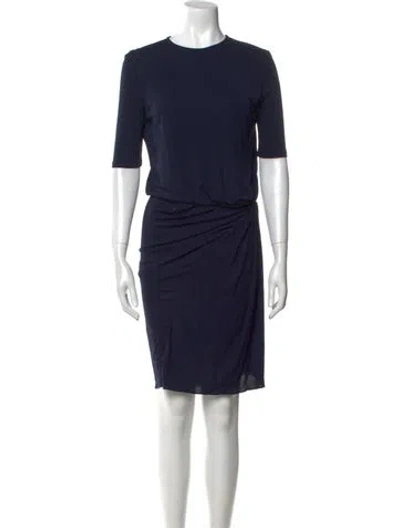 Pre-owned Acne Studios Crew Neck Midi Length Dress In Blue
