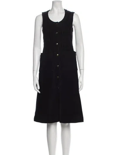 Pre-owned Acne Studios Crew Neck Midi Length Dress In Blue