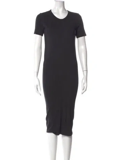 Pre-owned Acne Studios Crew Neck Midi Length Dress In Gray