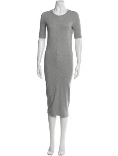 Pre-owned Acne Studios Crew Neck Midi Length Dress In Gray
