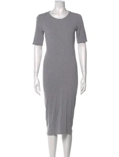 Pre-owned Acne Studios Crew Neck Midi Length Dress In Grey