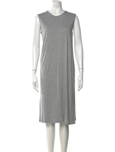Pre-owned Acne Studios Crew Neck Midi Length Dress In Grey