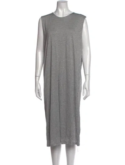 Pre-owned Acne Studios Crew Neck Midi Length Dress In Grey