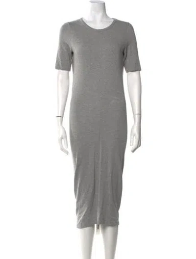 Pre-owned Acne Studios Crew Neck Midi Length Dress In Grey
