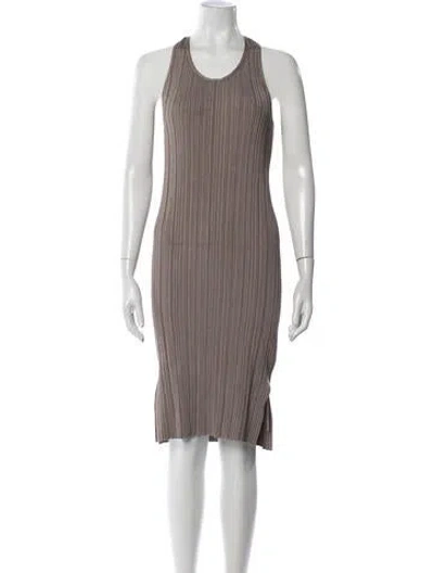 Pre-owned Acne Studios Crew Neck Midi Length Dress In Multicolor