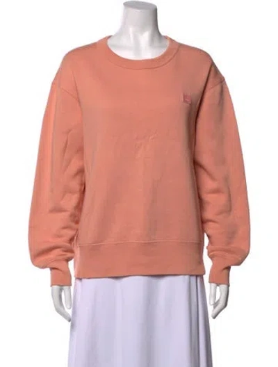 Pre-owned Acne Studios Crew Neck Midi Length Dress In Pink