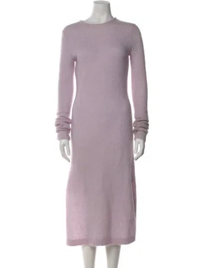 Pre-owned Acne Studios Crew Neck Midi Length Dress In Purple