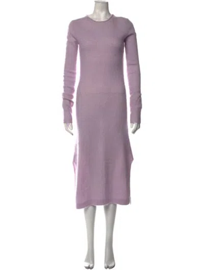 Pre-owned Acne Studios Crew Neck Midi Length Dress In Purple