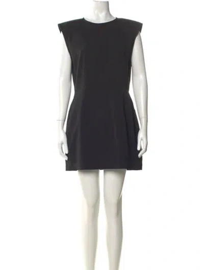 Pre-owned Acne Studios Crew Neck Mini Dress In Black