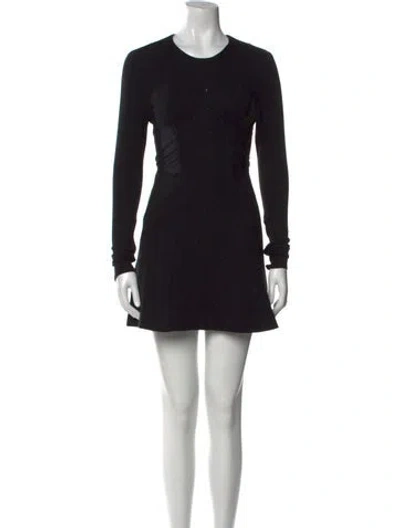 Pre-owned Acne Studios Crew Neck Mini Dress In Black