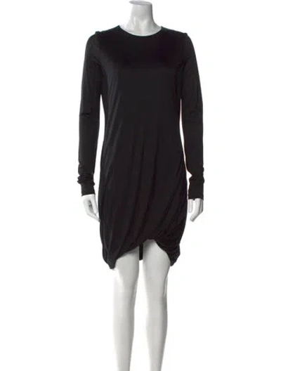 Pre-owned Acne Studios Crew Neck Mini Dress In Black