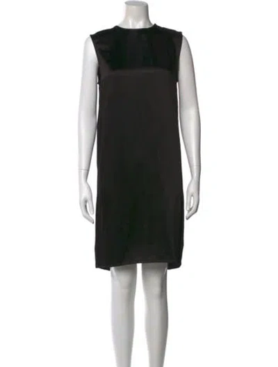 Pre-owned Acne Studios Crew Neck Mini Dress In Black