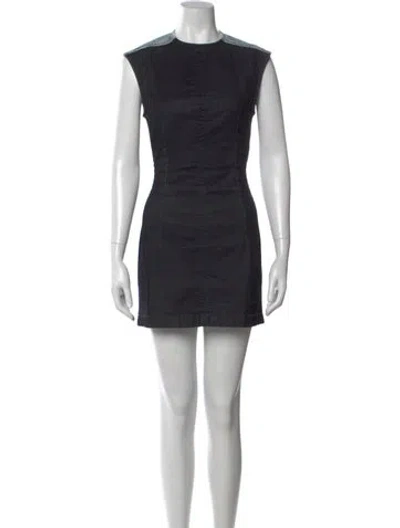 Pre-owned Acne Studios Crew Neck Mini Dress In Black
